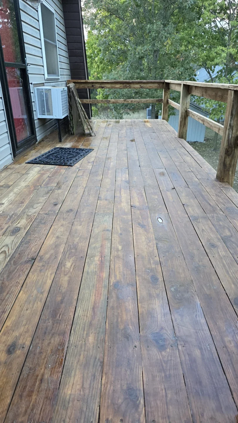 Deck boards and perimeter railing