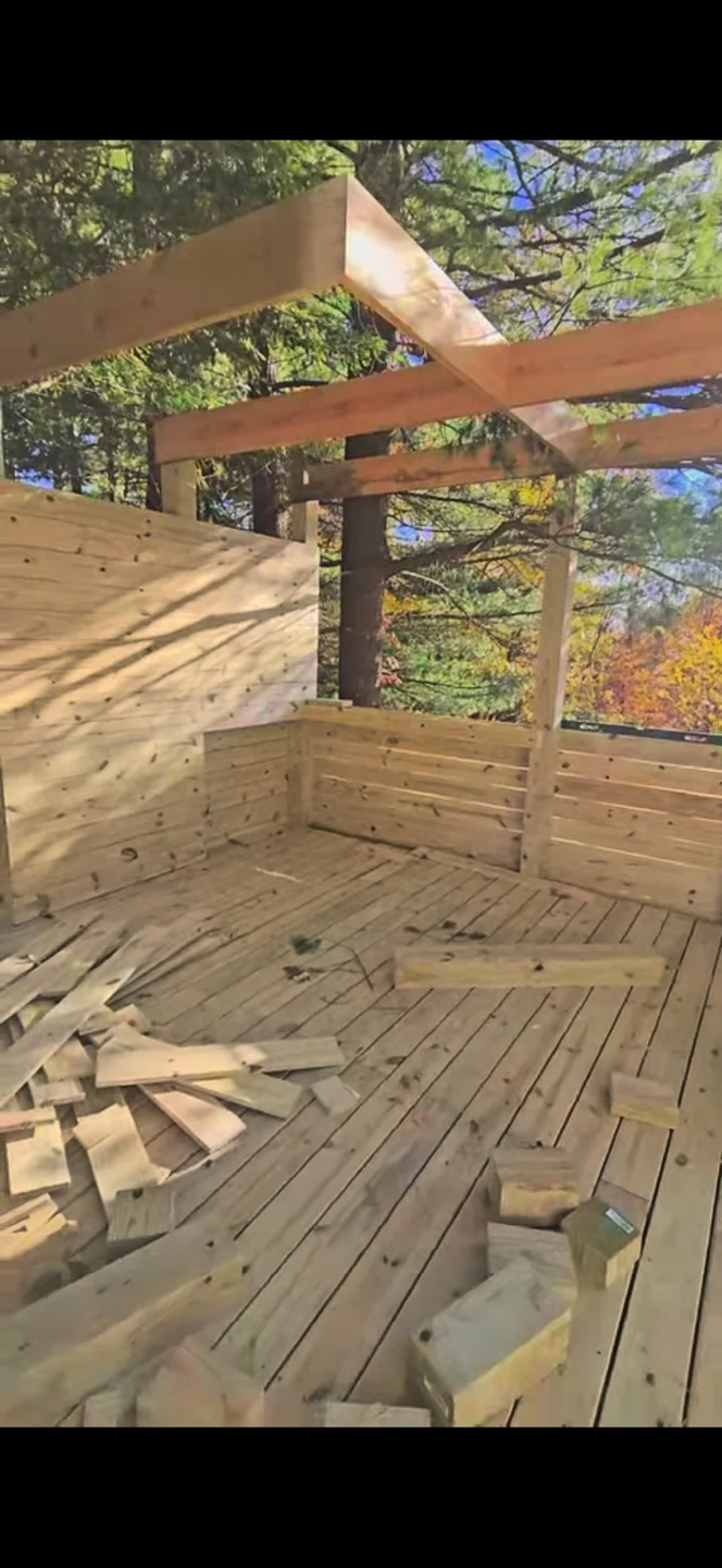 Deck and timber framing detail